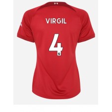 Liverpool Virgil van Dijk #4 Hjemmedrakt Kvinner 2022-23 Kortermet